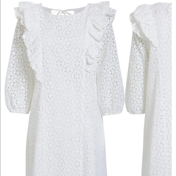 Brand New with Tags! Lilly Pulitzer white eyelet “Primm” dress in XS - Picture 1 of 7